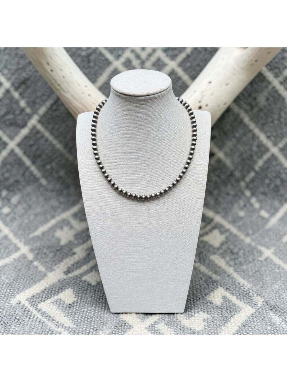 16" 6mm Chimney Butte Sterling Pearls